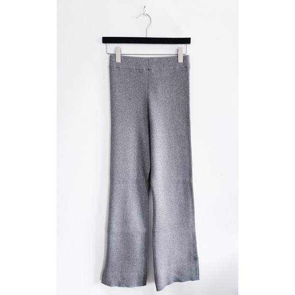 Good American Palazzo Side Slit Pants Grey Size 1 - Picture 8 of 10